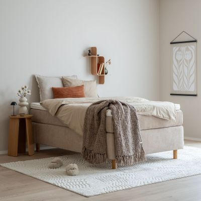 Unia kulta jenkkisänkypaketti 120x200 XL beige, Unia Pronssi 5cm, Pyöreä öljytty | Alk. 1 133,00 €