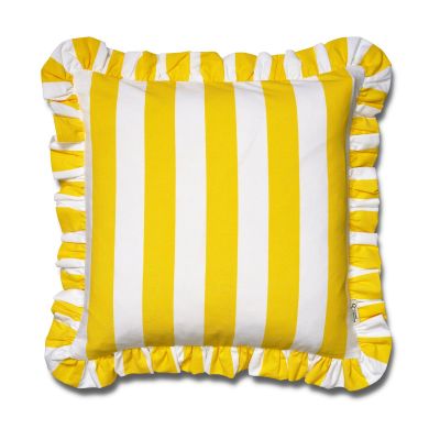 Classic Collection Tyynynpäällinen Ruffle Stripes 50x50 cm Yellow | Alk. 28,00 €