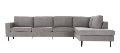 Veke Hamilton XL-avokulmasohva oikea, kitti Storm 09, jalka wenge | Alk. 1 695,00 €