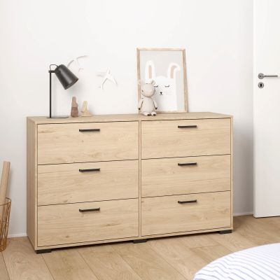 Tvilum Sofia lipasto 3+3-laatikkoa vaalea tammi | Alk. 199,00 €