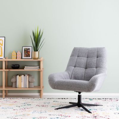 Veke Tunturi nojatuoli harmaa Monza 120, musta jalka, asiakaspalautus