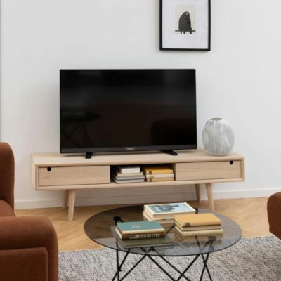 Ei brändiä Century tv-taso 160x38x43 cm valkoöljytty tammi, asiakaspalautus | Alk. 599,00 €