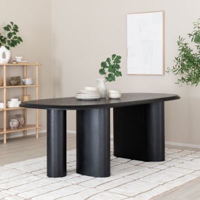 House Nordic Tirano ruokapöytä 220x100 cm musta saarni, kuvausmalli