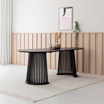 Veke Suoma ovaali ruokapöytä 210x90 cm musta, asiakaspalautus | Alk. 699,00 €