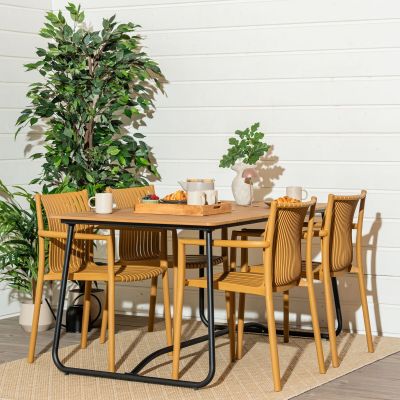 Mooda,Veke Silmu-Estrid 4-hengen ruokailuryhmä ruskea/okra | Alk. 725,00 €