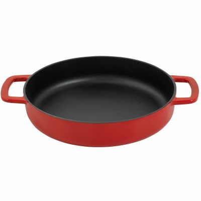 Combekk Valurautapaistinpannu 2-kahvainen, punainen, 24 cm | Alk. 69,00 €