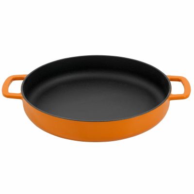 Combekk Valurautapaistinpannu 2-kahvainen, oranssi, 28 cm | Alk. 89,00 €