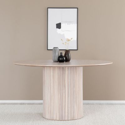 Veke Korpi pyöreä ruokapöytä Ø135 cm valkotammi, asiakaspalautus