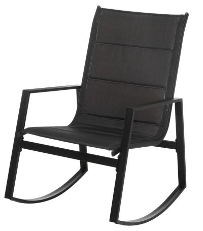 4Living Malaga puutarha keinutuoli musta | Alk. 79,00 €