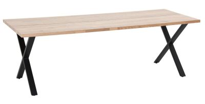 Veke Paljakka tammi lankkupöytä 230x90 cm lakattu tammi/musta | Alk. 1 120,00 €