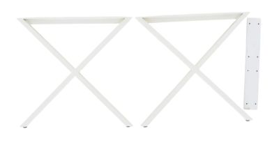 Veke X lankkupöydän metallijalat valkoinen