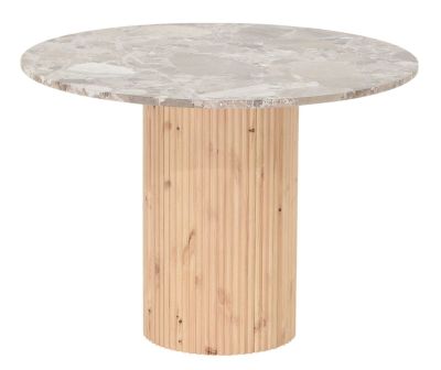 Veke Taimi pyöreä ruokapöytä Ø100 cm marmori matta latte/hiekka | Alk. 1 049,00 €