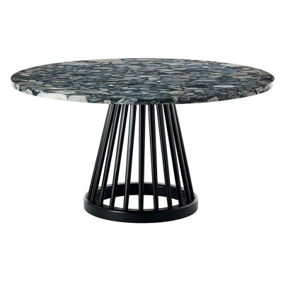 Tom Dixon, Fan-pöytä musta kivikansi 90 cm pebble | Alk. 2 920,00 €