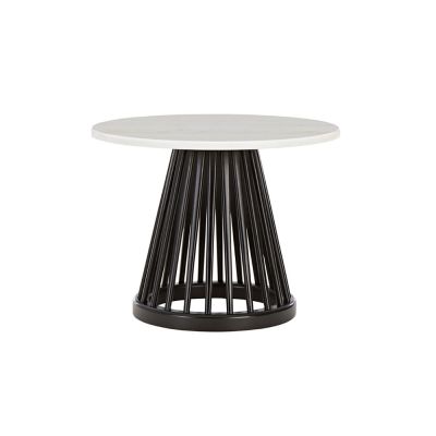 Tom Dixon, Fan-pöytä musta kivikansi 60 cm valkoinen | Alk. 1 017,00 €