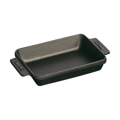 STAUB Staub suorakulmainen uunivuoka valurauta 15x11 cm. Musta | Alk. 44,00 €