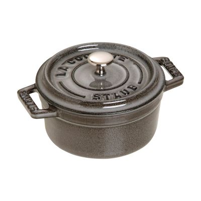 STAUB Staub La Cocotte pyöreä pata valurauta 0,25 L Grafiitinharmaa | Alk. 53,00 €