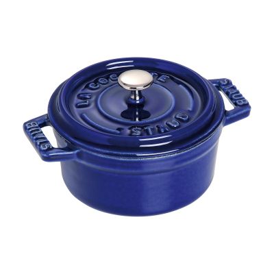 STAUB Staub La Cocotte pyöreä pata valurauta 0,25 L Tummansininen