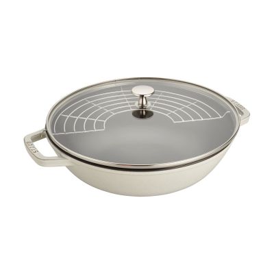 STAUB Staub wokpannu valurauta lasikannella Ø30 cm White truffle | Alk. 215,00 €