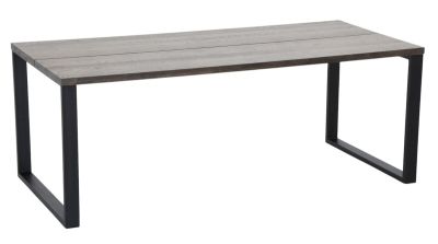 Veke Manner tammi lankkupöytä 195x90 cm savutammi/musta