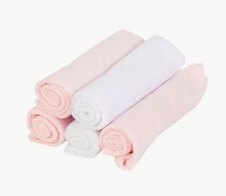 Little Roomies Mio 5pk froteepyyhe roosa