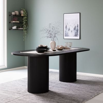 Veke Taimi ovaali ruokapöytä 210x95 cm hiili, asiakaspalautus | Alk. 1 490,00 €