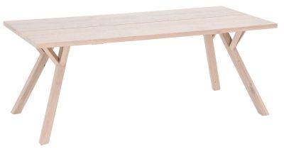 Veke Tikli tammi lankkupöytä 195x90 cm valkolakattu tammi, asiakaspalautus | Alk. 999,00 €