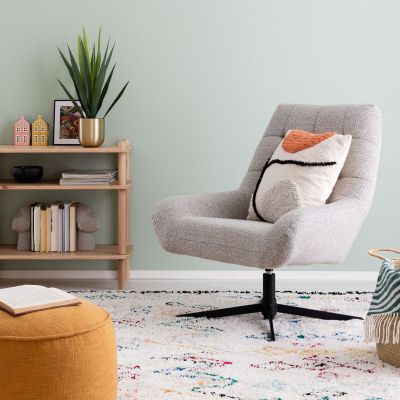 Veke Tunturi nojatuoli beige monza 60, musta jalka, kuvausmalli