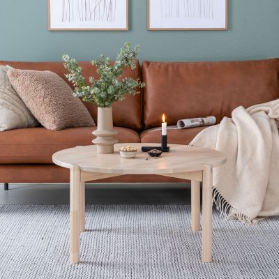 Veke Koivu pyöreä sohvapöytä Ø80 cm koivu luonnonväri, asiakaspalautus