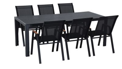 Veke Saarni-Daalia 6-hengen ruokailuryhmä musta