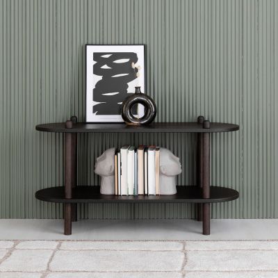 Veke Askel tammi korkea taso 100x35x53,5 cm pyöreällä päädyllä savutammi | Alk. 388,00 €