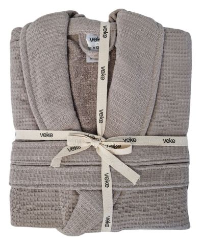 Veke Sammal kylpytakki S/M maitokahvi | Alk. 59,00 €