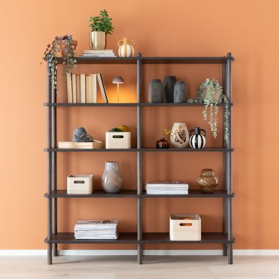 Veke Askel avohylly 138x35x152 cm suoralla päädyllä savutammi | Alk. 1 308,00 €