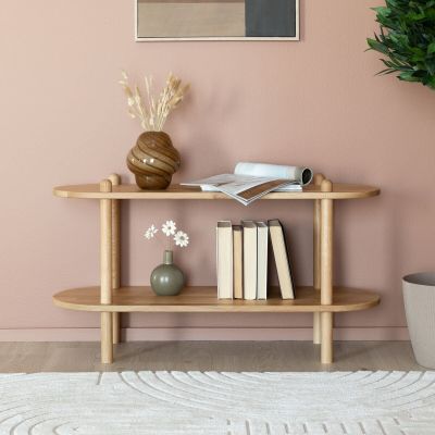 Veke Askel tammi korkea taso 100x35x53,5 cm pyöreällä päädyllä lakattu tammi | Alk. 388,00 €
