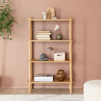 Veke Askel tammi avohylly 73x35x119 cm suoralla päädyllä lakattu tammi