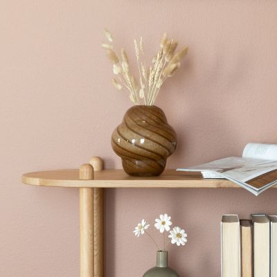 Veke Askel tammi avohylly 165x35x86 cm pyöreällä päädyllä lakattu tammi | Alk. 864,00 €