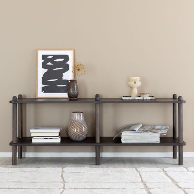 Veke Askel tammi korkea tv-taso 138x35x53,5 cm suoralla päädyllä savutammi