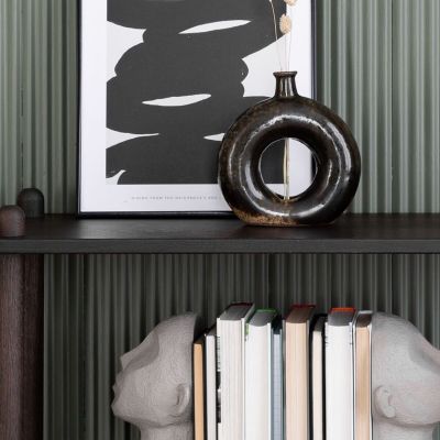 Veke Askel hyllylevy suoralla päädyllä 73x35 savutammi