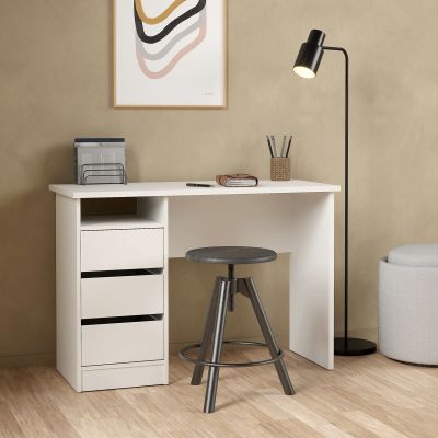 Tvilum Funktion työpöytä 3-laatikolla valkoinen | Alk. 99,00 €