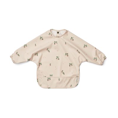 Liewood Merle ruokalappu hihalla Peach-Sea shell mix