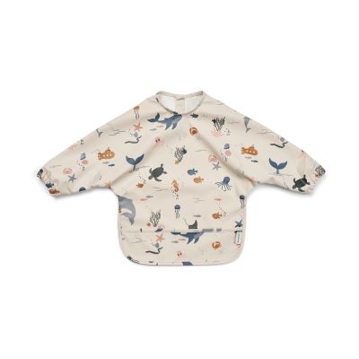 Liewood Merle ruokalappu hihalla Sea creature-Sandy