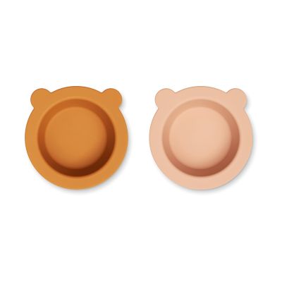 Liewood Peony kulho imukupilla Ø16 cm 2 osaa Mustard-tuscany rose mix