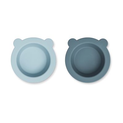 Liewood Peony kulho imukupilla Ø16 cm 2 osaa Sea blue-Whale blue