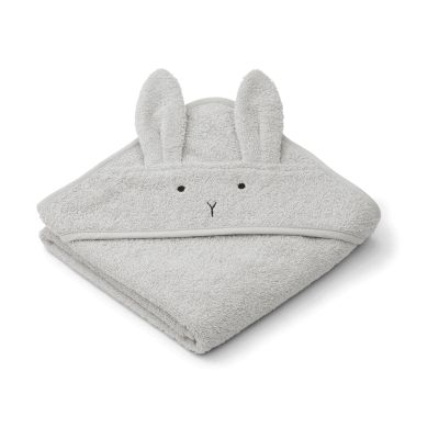 Liewood Albert kylpypyyhe hupulla 70x70 cm Rabbit dumbo grey