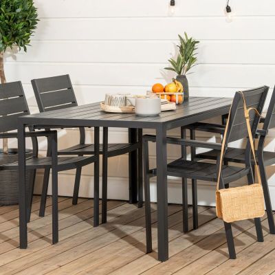 Veke Saarni aintwood pöytä 150x90 cm musta, asiakaspalautus | Alk. 269,00 €