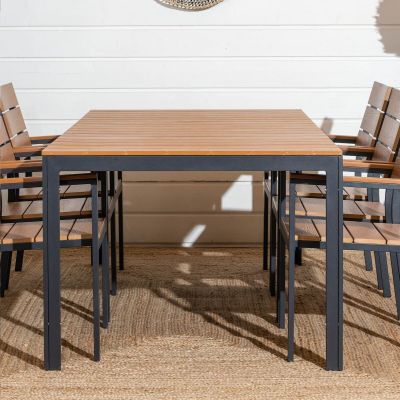 Veke Saari ruokapöytä 200x100cm ruskea/musta, asiakaspalautus | Alk. 599,00 €