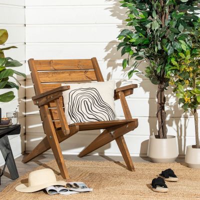 EcoFurn® Ecofurn Granny nojatuoli käsinojilla ruskea mänty, kuvausmalli