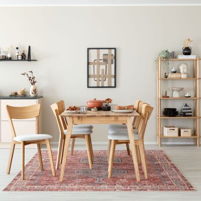 Veke Koto 6-hengen ruokailuryhmä öljytty tammi/hiekka Chelsea 05