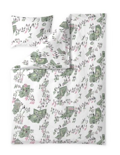 Finlayson Kylillä pussilakanasetti Vihreä / Vaaleanpunainen | Alk. 59,95 €