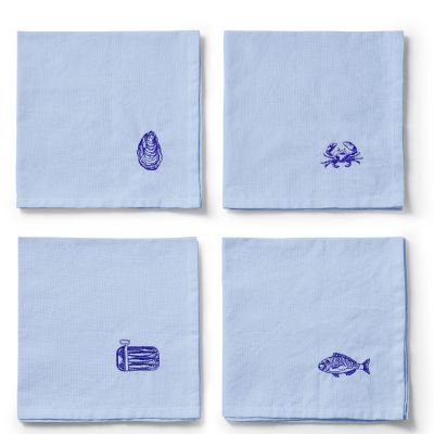 Midnatt Lautasliinat Josefin La mer Sininen 40x40 cm 4 kpl | Alk. 40,00 €