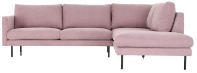 Veke Scandic Copenhagen avokulmasohva oikea roosa Soro 61, mustat jalat, asiakaspalau | Alk. 2 195,00 €
